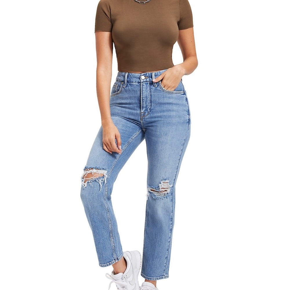 NWT Good American 90s Cropped Jeans